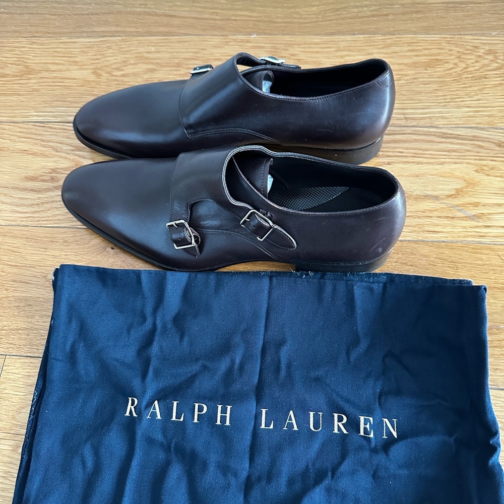 Ralph Lauren Men's Brown Leather Shoes - purple label